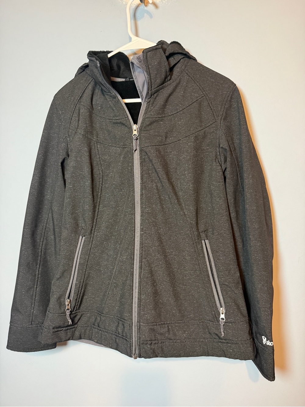 Stoic Heathered women’s Jacket with faux fur lining Size M